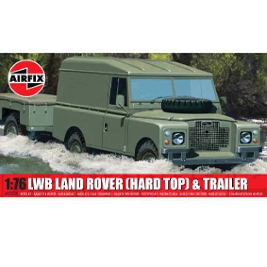 1:76 LWB LAND ROVER (HARD TOP) & TRAILER