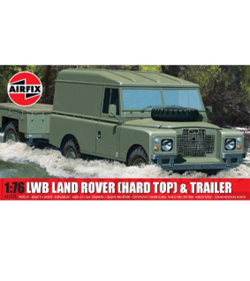 1:76 LWB LAND ROVER (HARD TOP) & TRAILER