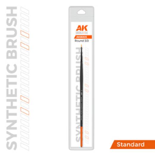 AK SYNTHETIC BRUSH ROUND 3/0