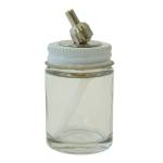 GLASS BOTTLE WITH AIRBRUSH CONNECTOR