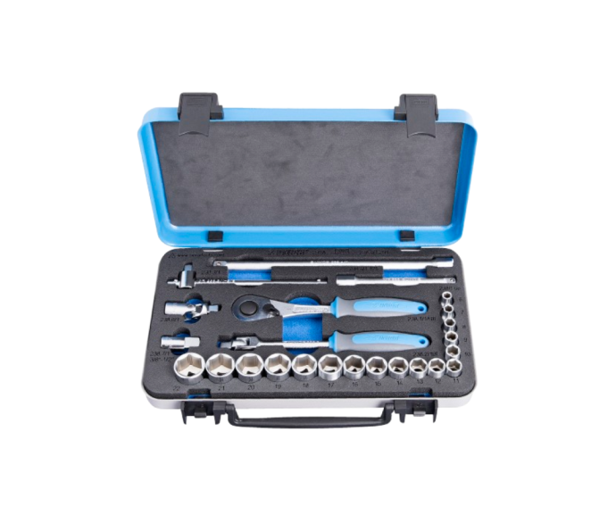 Socket set 3/8` in metal box 24pcs