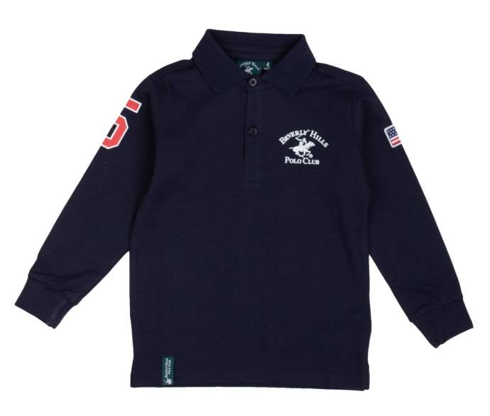 Beverly Hills Polo Club Long Sleeve Polo Shirt