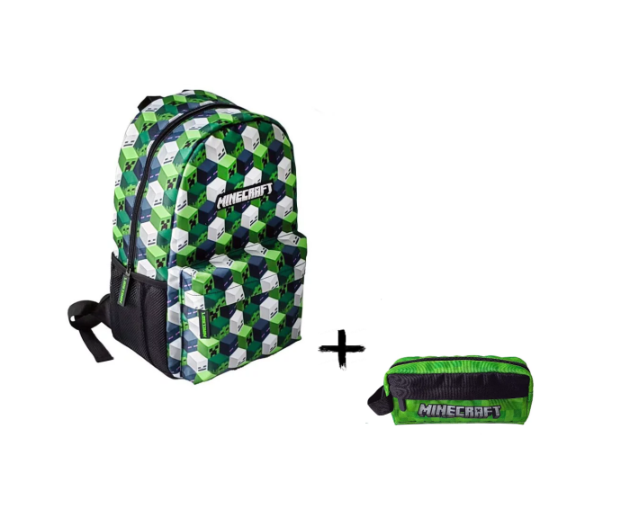 Minecraft 38cm Backpack & Pencil Case Combo
