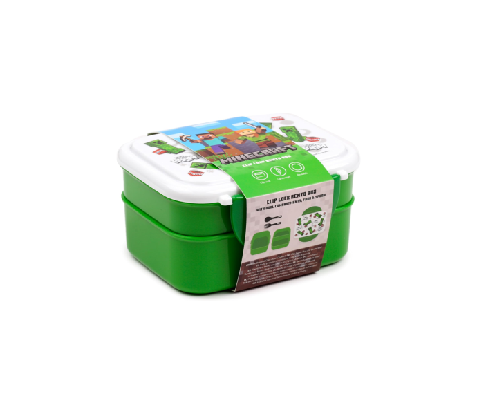 Minecraft TNT Lunch Box + Cutlery Set