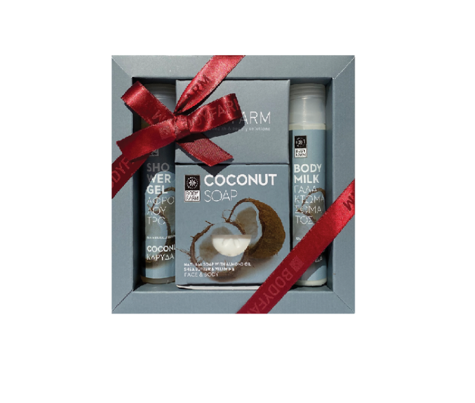 MINI GIFT SET COCONUT SHOWER GEL 50ml / SOAP 150g / BODY MILK 50ml