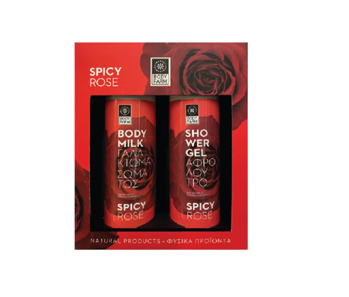 GIFT SET SPICY ROSE SHOWER GEL / BODY MILK 250ml