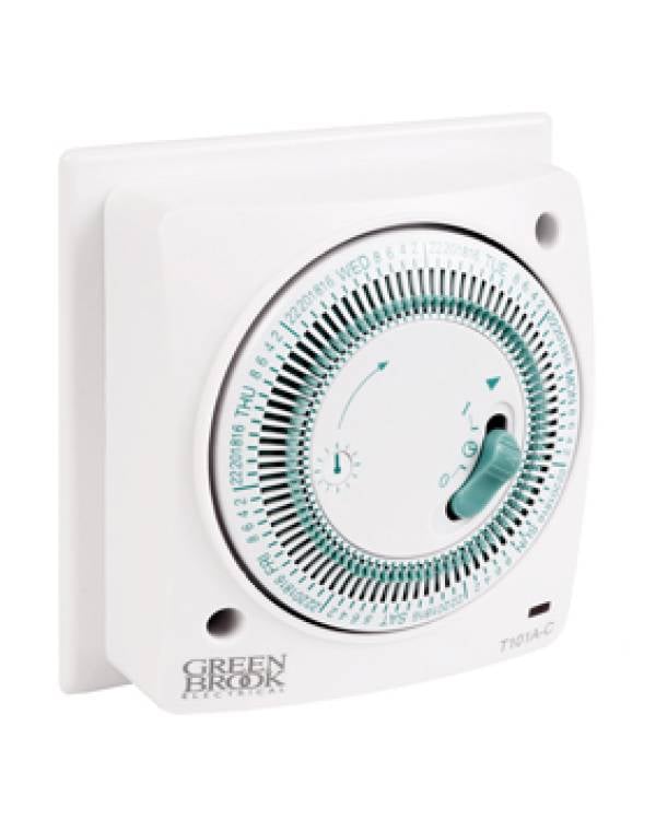 SOCKET BOX TIME SWITCH 7 DAY ELEC. 3x3  2A Max.