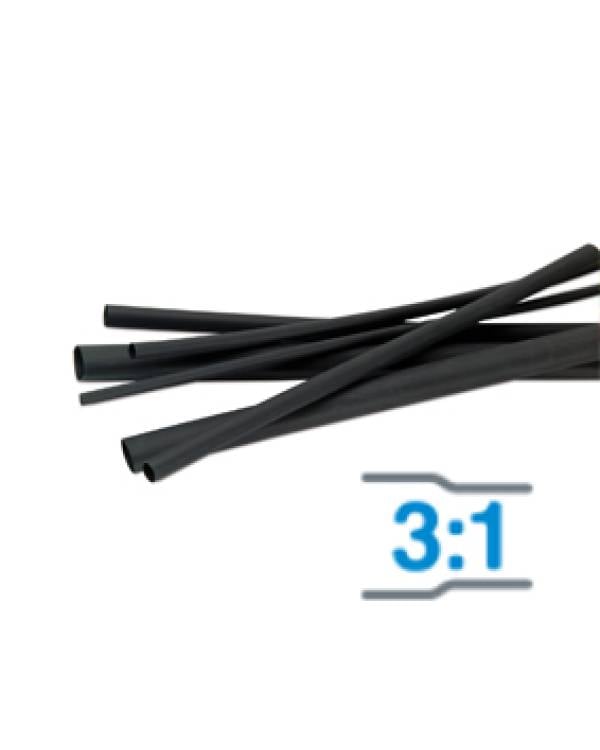 HEAT SHRINK TUBE ADHESIVE BLACK 19mmX1m 3:1 (BX10)
