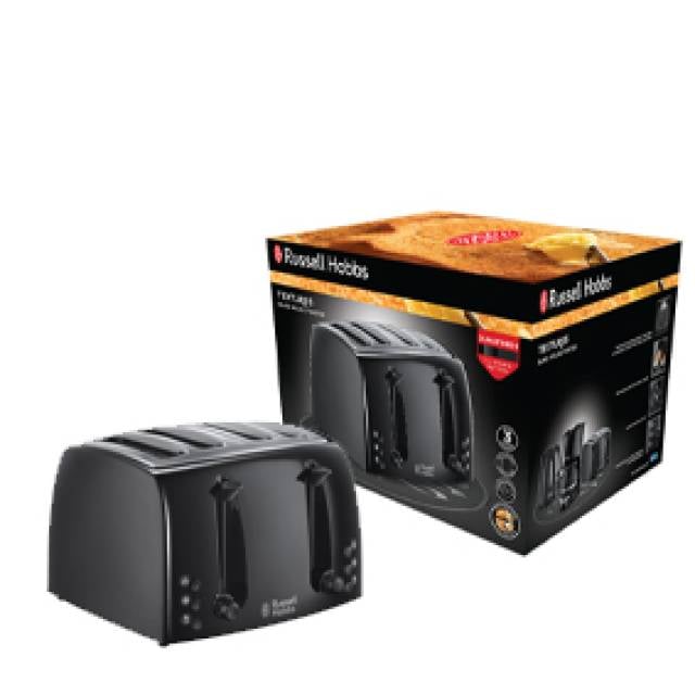 RH TEXTURES TOASTER 4 SLICE 1000W BLK