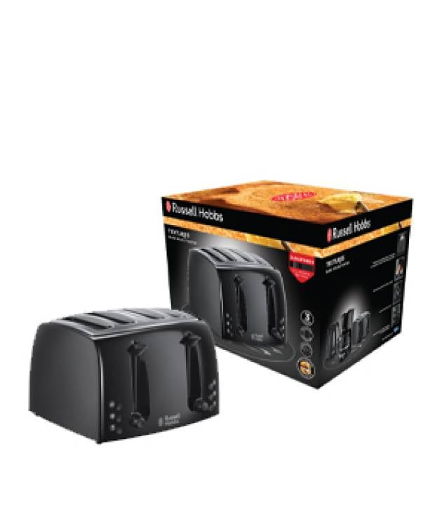 RH TEXTURES TOASTER 4 SLICE 1000W BLK