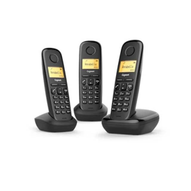 CORDLESS TELEPHONE SET A170 BLK TRIPEL