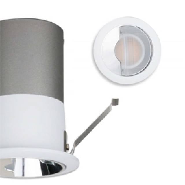 REC DOWNLIGHT LED RND FIXED 8w WALL WASH 3000K WHT