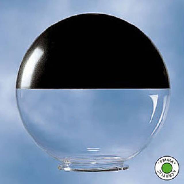 PMMA GLOBE TRANS/BLK 300MM BC NECK