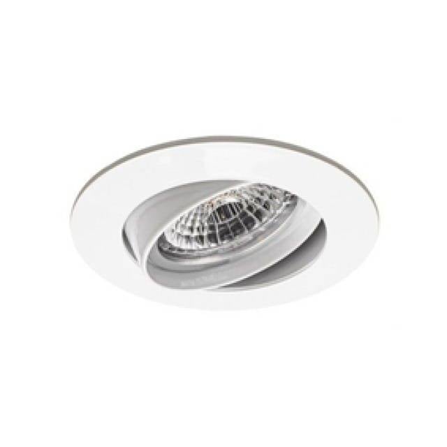 REC DOWNLIGHT RND ADJ GU10 230V WHT
