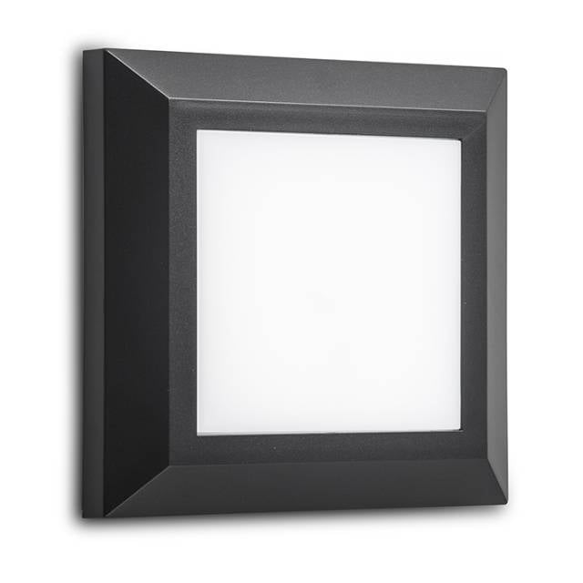 LED PLAIN SURF SQ 3W 230V  IP65 4000K BLK (Bx20)