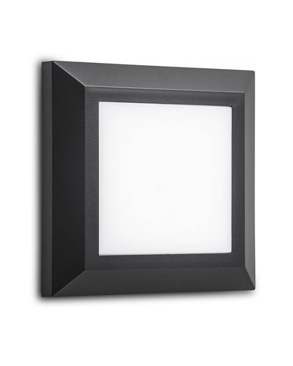 LED PLAIN SURF SQ 3W 230V  IP65 4000K BLK (Bx20)