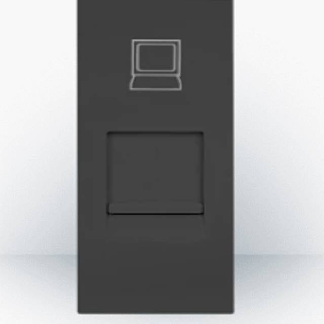 NOEN RJ45 Cat5e SOCKET SINGLE MODULE BLK