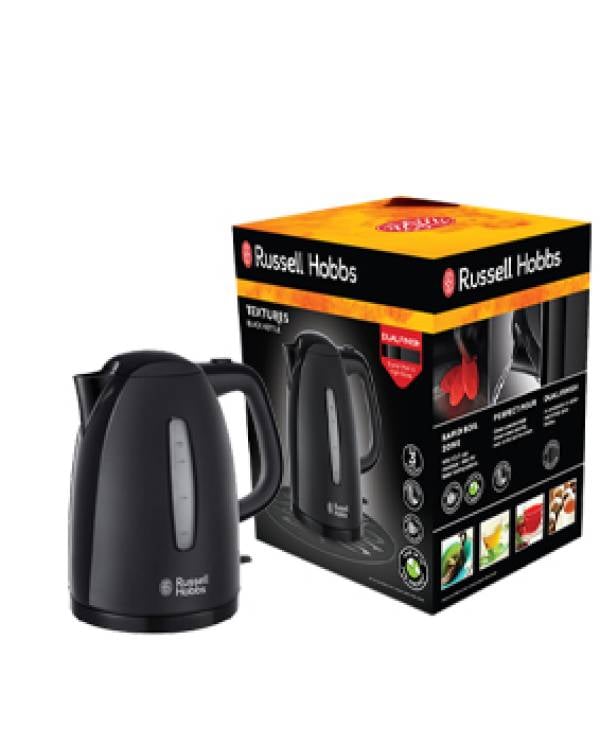 RH TEXTURES PLUS CORDLESS JUG Kettle 1.7L 3Kw BLK