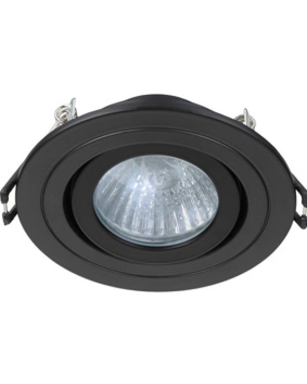 REC DOWNLIGHT ADJ RND GU10 IP65 MATT BLACK