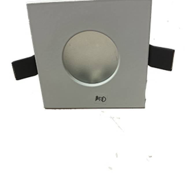 REC DOWNLIGHT SQR GU10 230V WHT IP65 FRST GLS