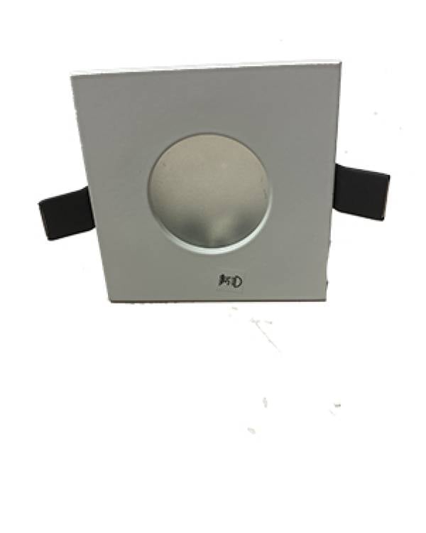 REC DOWNLIGHT SQR GU10 230V WHT IP65 FRST GLS