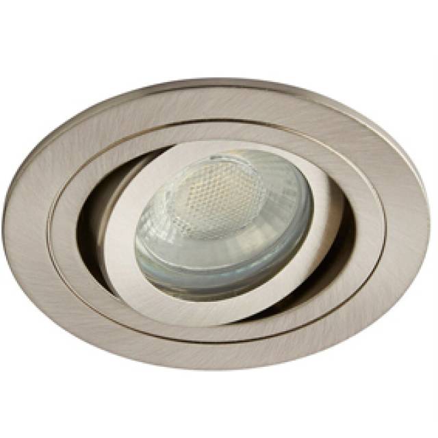 REC DOWNLIGHT ADJ RND GU10 IP65 SATIN CHROME