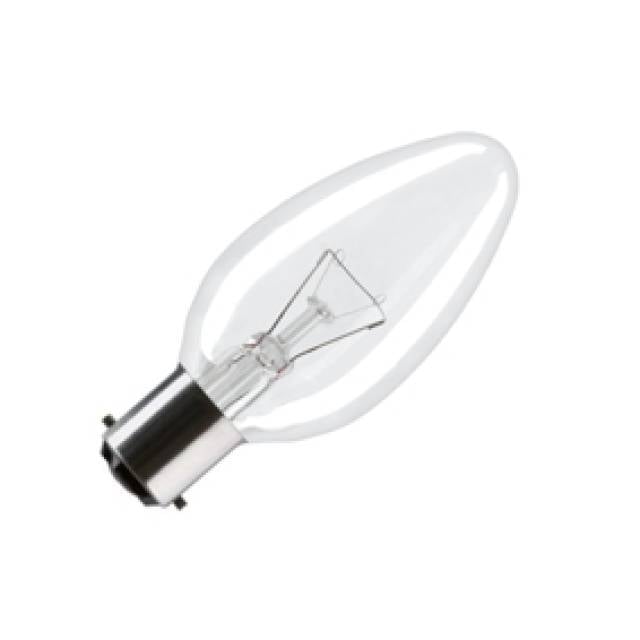 240V CANDLE LAMP CLEAR B22 25w (Bx100)