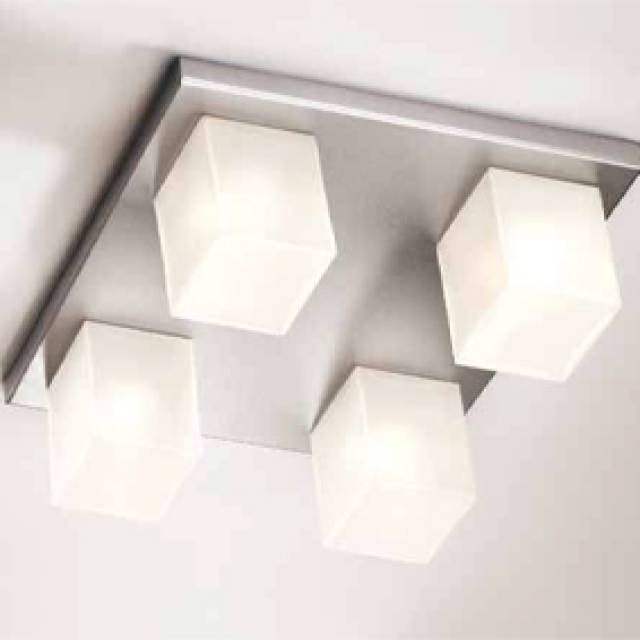 FLY SILVER SQR 4x33w G9 LAMPS INCL