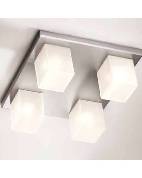 FLY SILVER SQR 4x33w G9 LAMPS INCL