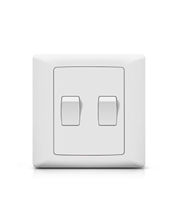 FOXGLO EB WHITE SWITCH FLUSH 2G 2W (Bx100)