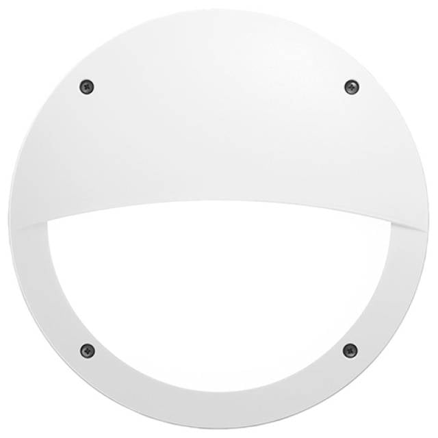 LUCIA-EL RND B/HEAD E27 60w IP66 WHT (Bx16)