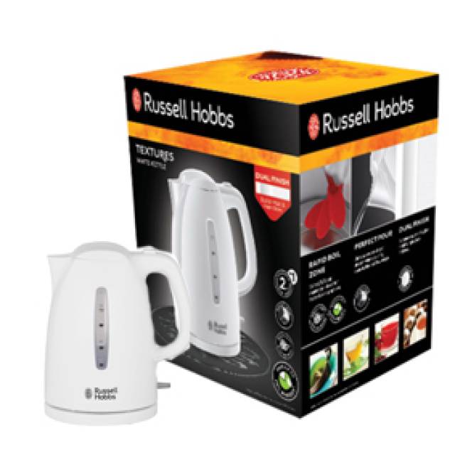 RH TEXTURES  CORDLESS JUG Kettle 1.7Ltr WHT