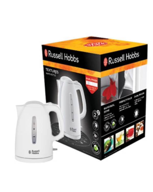 RH TEXTURES  CORDLESS JUG Kettle 1.7Ltr WHT