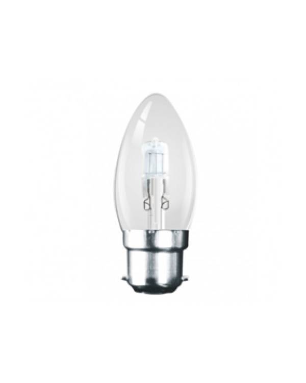 230V CANDLE LAMP CLEAR B22 28W HALOGEN (Bx100)