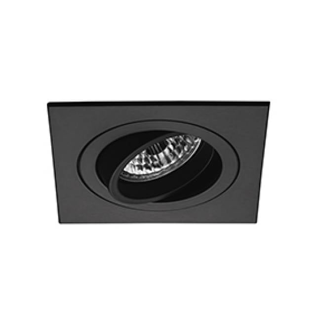 REC DOWNLIGHT SQR ADJ  BLK  IP20