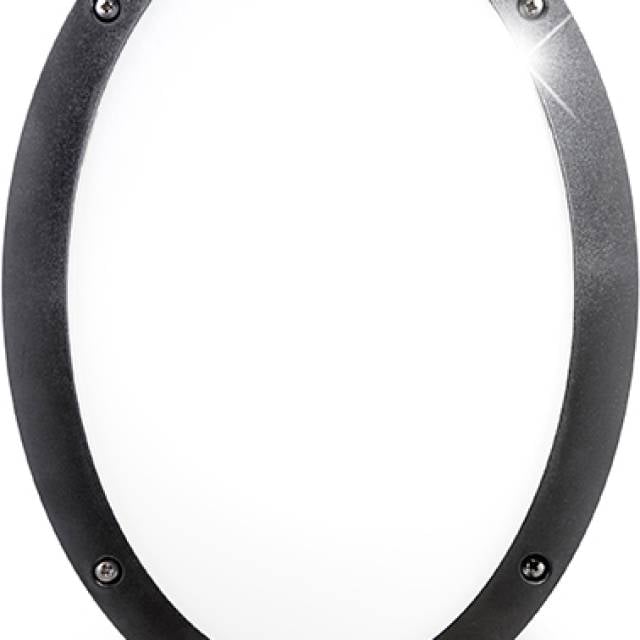 MADDI OVL B/HEAD E27 60w IP66 BLK (Bx16)