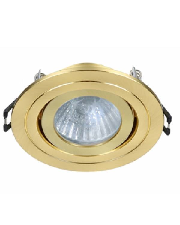 REC DOWNLIGHT ADJ RND GU10 IP65 SATIN BRASS
