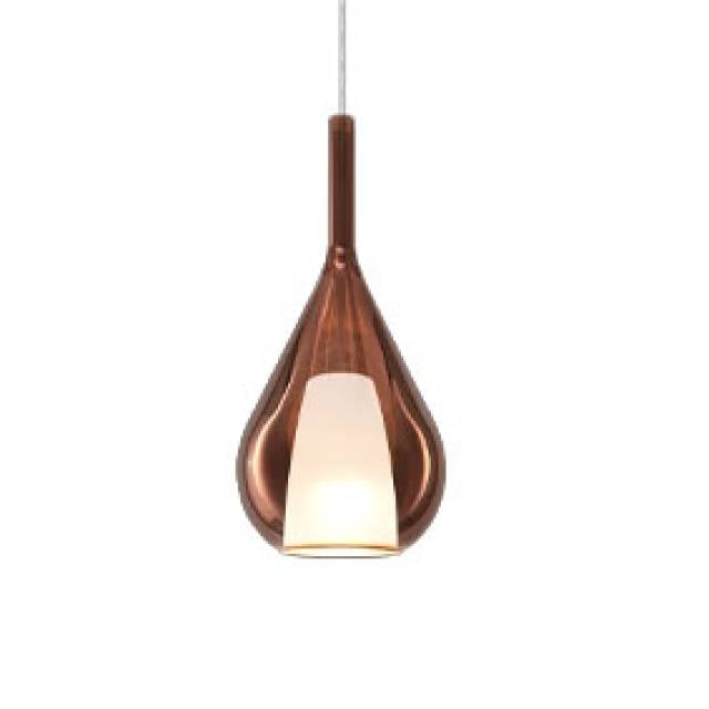 PEND KALIQUE E27 MAX 1x42W COPPER GLASS
