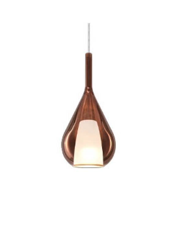 PEND KALIQUE E27 MAX 1x42W COPPER GLASS