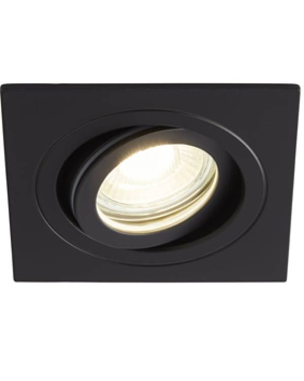 REC DOWNLIGHT ADJ SQ GU10 IP65 MATT BLACK