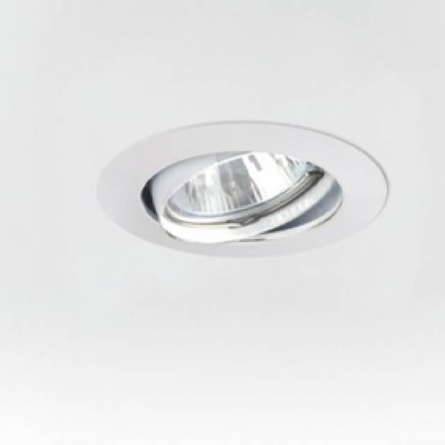 REC DOWNLIGHTER ROUND ADJ GU10 230V WHT
