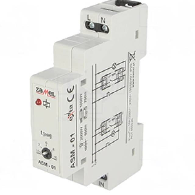 STAIRCASE TIME SW DINRAIL 16A 250V AC1 ASM-01