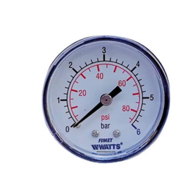 PRESSURE GAUGE 0-6 bar 63mm 1/4"