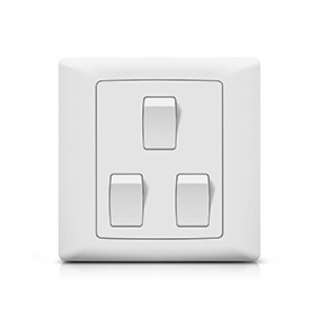 FOXGLO EB WHITE SWITCH FLUSH 3G 2W (Bx100)