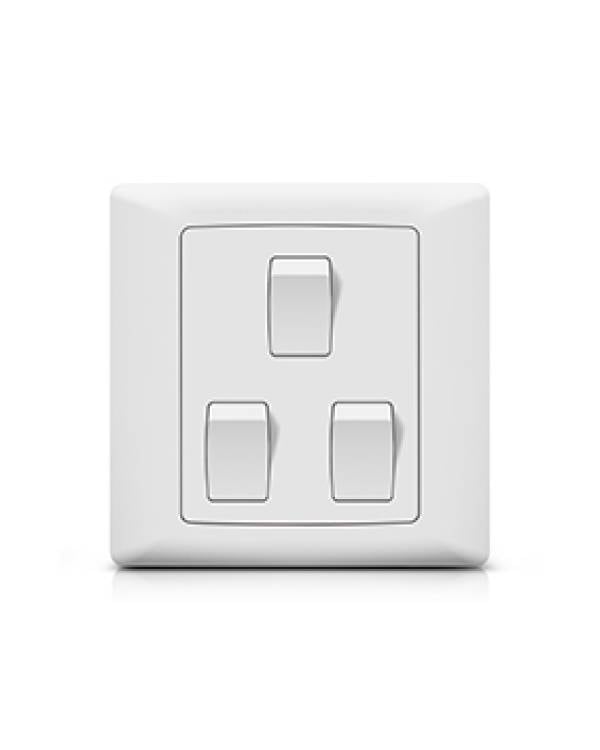 FOXGLO EB WHITE SWITCH FLUSH 3G 2W (Bx100)
