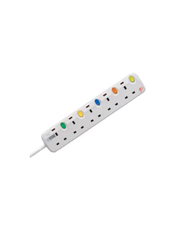 ABB EXT SKT 5G 13A FSD +NEON 3MT+SURGE WHT (10+1)