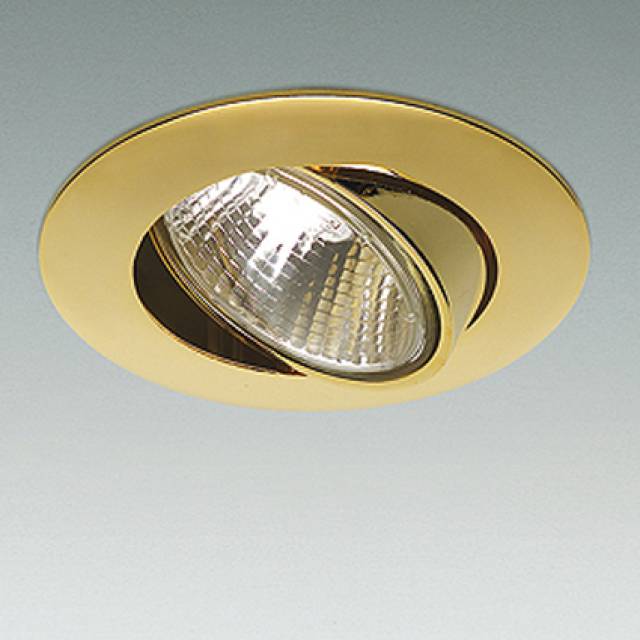REC DOWNLIGHT RND ADJ GU10 BRS