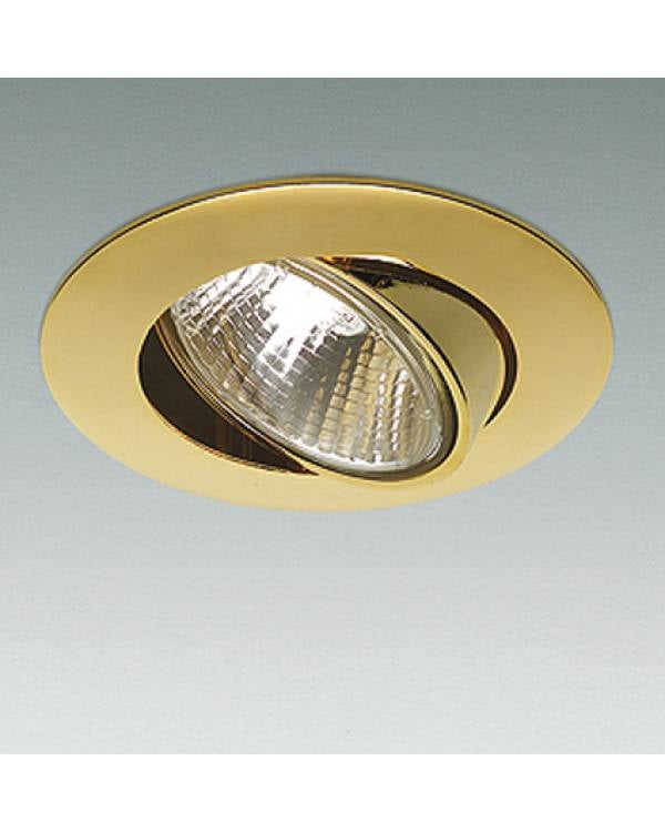 REC DOWNLIGHT RND ADJ GU10 BRS