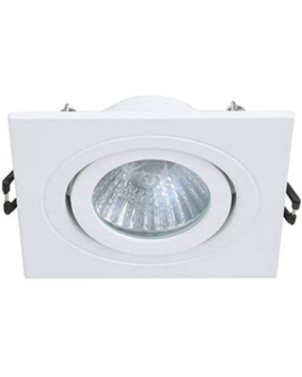 REC DOWNLIGHT ADJ SQ GU10 IP65 MATT WHITE