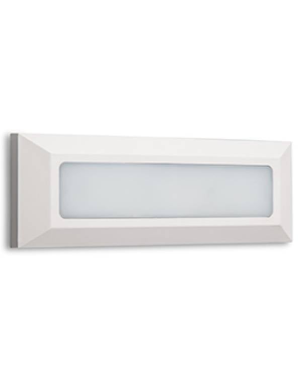 LED PLAIN SURF RECT 3W 230V IP65 3000K WHT (Bx20)
